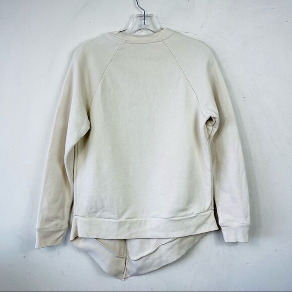 JOSEPH Runway Off White Loop Back Front Knot Raglan Crewneck Sweatshirt Sweater - Picture 10 of 15